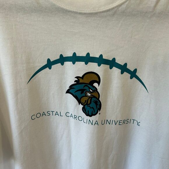 Port Co T-Shirt Men’s Size 2XL White Coastal Carolina University Chanticleers - Picture 2 of 11